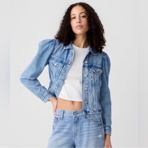 Gap Puffed Sleeve Denim Jacket